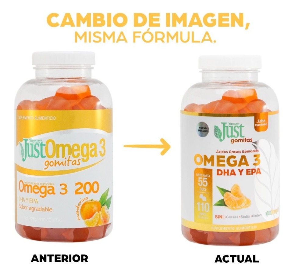Omega 3, Dha Y Epa Premium Justomega 3 110 Gomitas Envío gratis