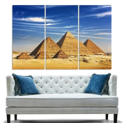 Quadros Decorativos Piramete Do Egito 3 Peças | Parcelamento sem juros