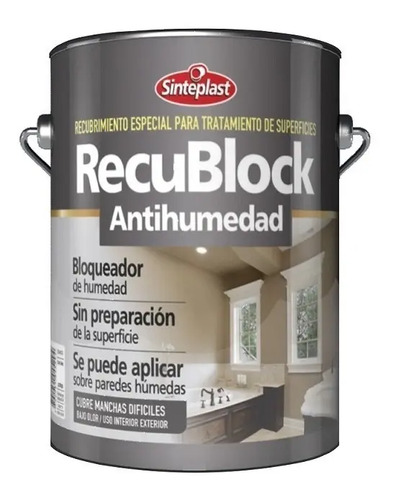 Ff Pintura Recublock Bloqueador De Manchas Anti Humedad 4Lt | Cuotas Sin Interés