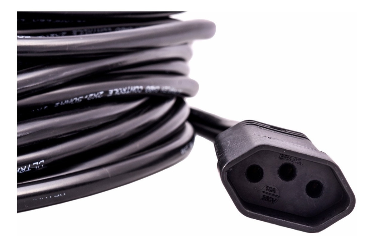 Extensão Elétrica Profissional 50 Metros Cabo Pp Fio 2x1mm Mercado Livre