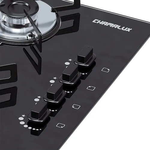 Fogão Cooktop Gás Chamalux 4 Bocas Ultra Chama Preto 127v/220v à venda