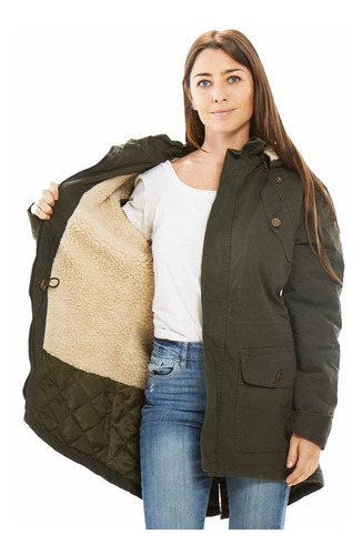 Customs Ba Camperas Mujer Parka Corderito Campera Invierno D | Envío Gratis