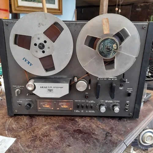 Tape Deck De Rolo Akai Gx 40000d Funcionando + Rolo. Antigo