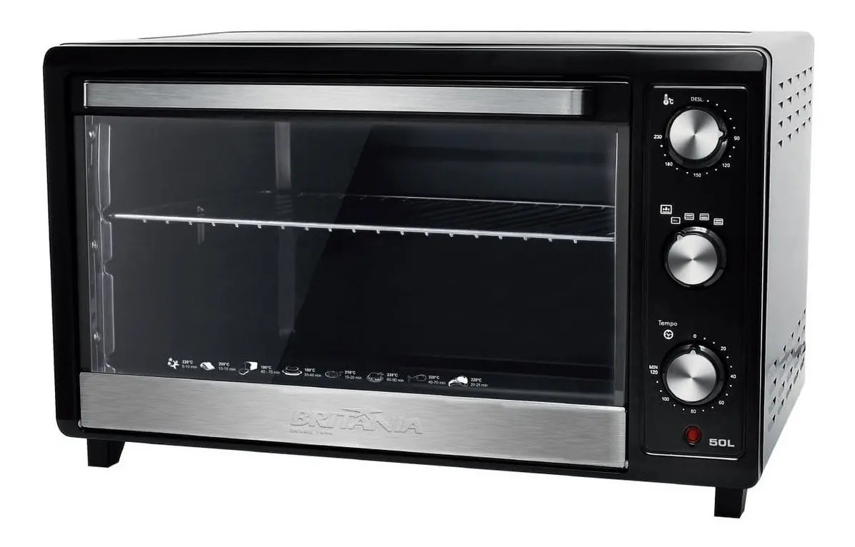 Forno de bancada elétrico Britânia 50L preto 220V Mercado Livre