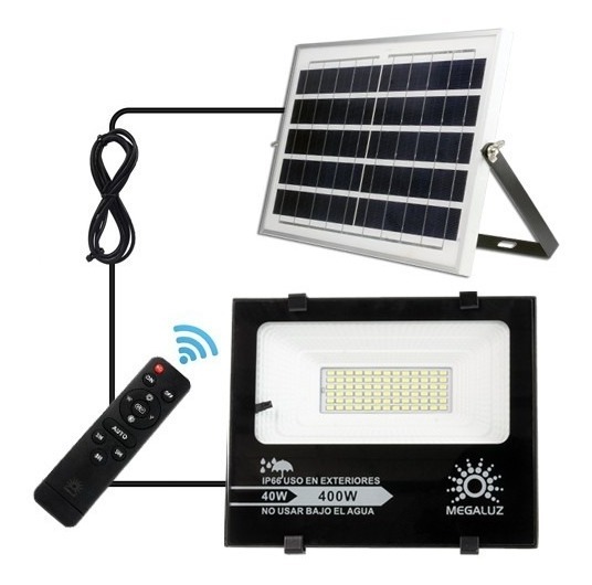 Reflector Led Solar Portátil 400w Megaluz Control Ip65 GRUPO NITOTEC