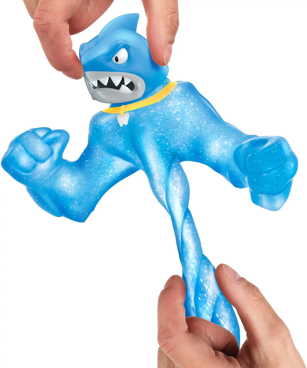 Goo Jit Zu Heroes Muñeco Tiburon Cocodrilo Estirable Brillan Meses