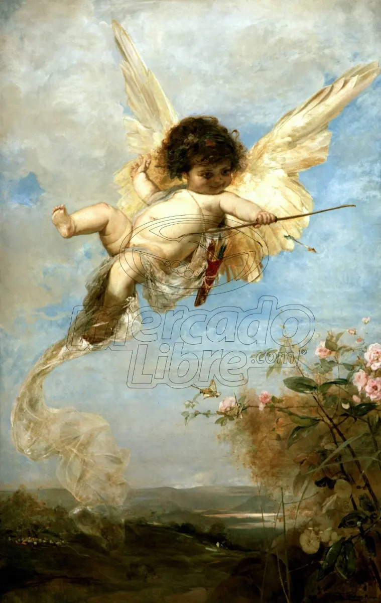 Lienzo Tela Canvas Arte Sacro Amor Cupido 127x80 Mercado Libre