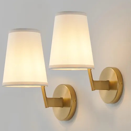 Juego De 2 Apliques De Pared Dorados Lámparas De Pared Envío gratis