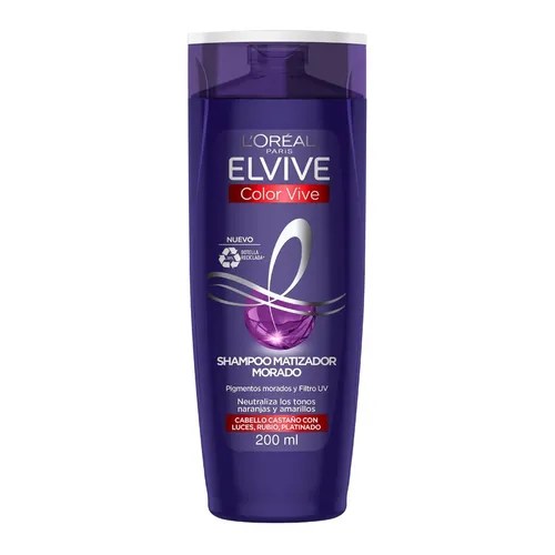 Shampoo Morado Matizador Elvive Purple Color Vive 200ml MercadoLibre