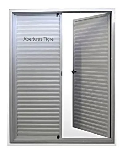 Postigo Celosía Aluminio Blanco Para Ventana 100X200 | Aberturas Tigre