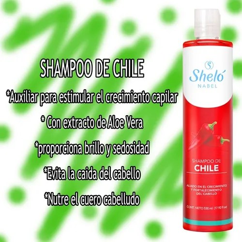 Shampoo De Chile Sheló Nabel Estimula Crecimiento De Cabello en venta