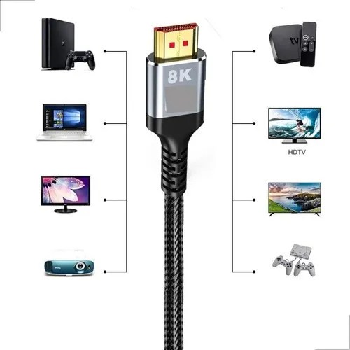 El cable Hdmi transmite vídeo en formato 8k Ps4/Bluray/proyector