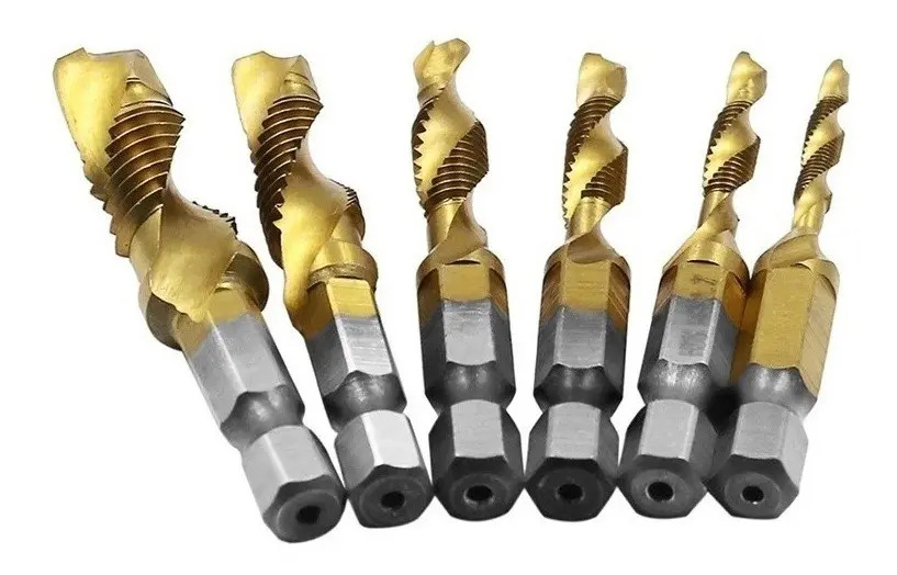 Juego 6 Brocas Metal Hss M3 M4 M5 M6 M8 M10 Para Hacer Hilo Mercado Libre