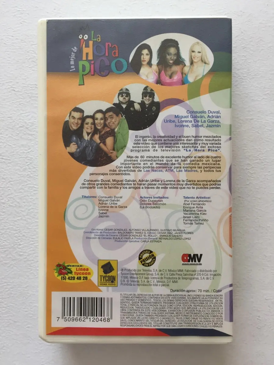 La Hora Pico Vol.1 ( Vhs ) Consuelo Duval Adrian Uribe Mercado Libre