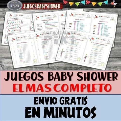 Kit Juegos Baby Shower Pdf + Loteria + Regalo + Full Cuotas sin interés