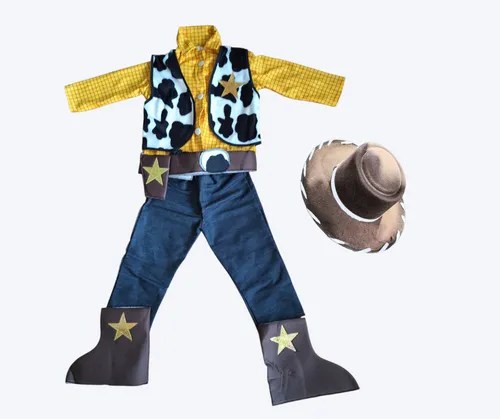 Disfraz Woody Gudy Vaquerito Toy Story Ni??o Amarillo 8 Meses sin inter??s