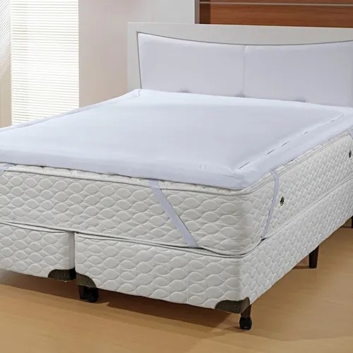 Pillow Top Queen Altenburg Grid Percal 180 Fios Branco Parcelamento