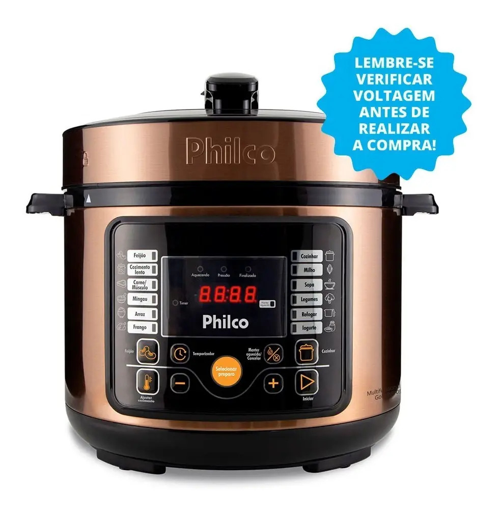 Panela De Pressão Philco Digital 900w 5l Gold Ppp05g Mercado Livre