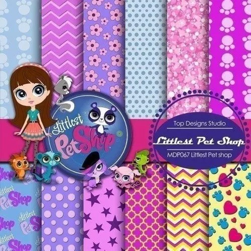 Kit Imprimible Fondos Clipart Little Pet Shop en venta en El Monte RM