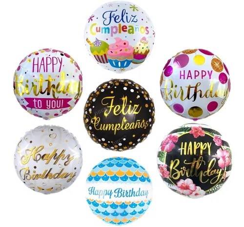 Globos Metalizados X 50 Unidades Mayor Feliz Cumpleaños | Mercado Libre