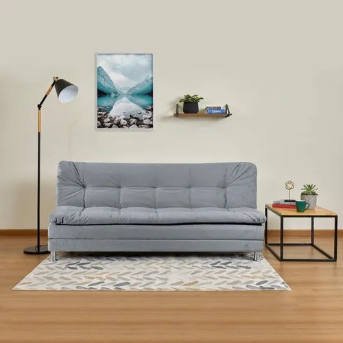 Sofá Cama Lisboa York Fantasía Color Plateado MercadoLibre