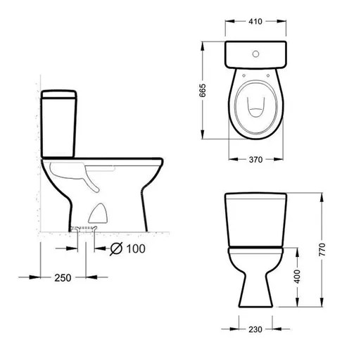 Inodoro Con Mochila Roca Deposito Capea Italiana Largo | Filhos Srl Tienda Online