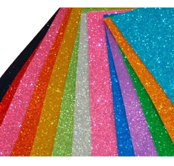 Goma Eva Super Glitter (Con Brillo) 40X60 X 200 Unidades | Envío Gratis