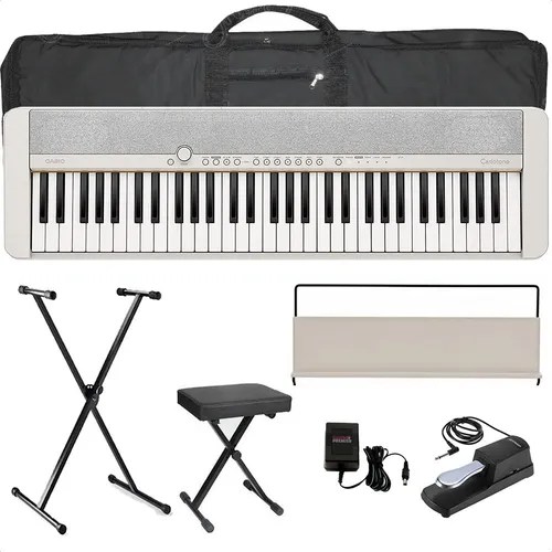 Teclado Casiotone Cts1 Sensitiv Atril Funda Pedal Pie Banco