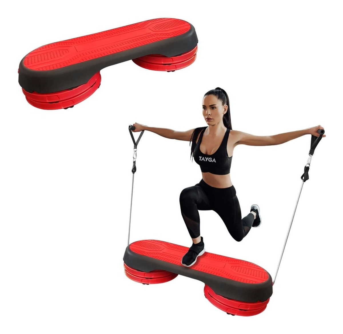 Banco Step Aerobics 3 Alturas Tayga Gym Yoga Fitness 100 Cm TAYGA