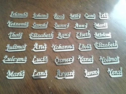 Promoción 2X1...Dijes Collar De Metal Nombres Personalizados | Mercadolibre