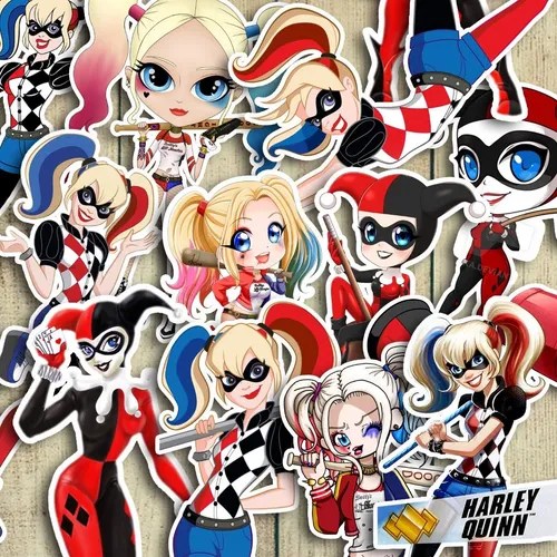 50 Harley Quinn Stickers Etiqueta Vinil Vs Agua MercadoLibre