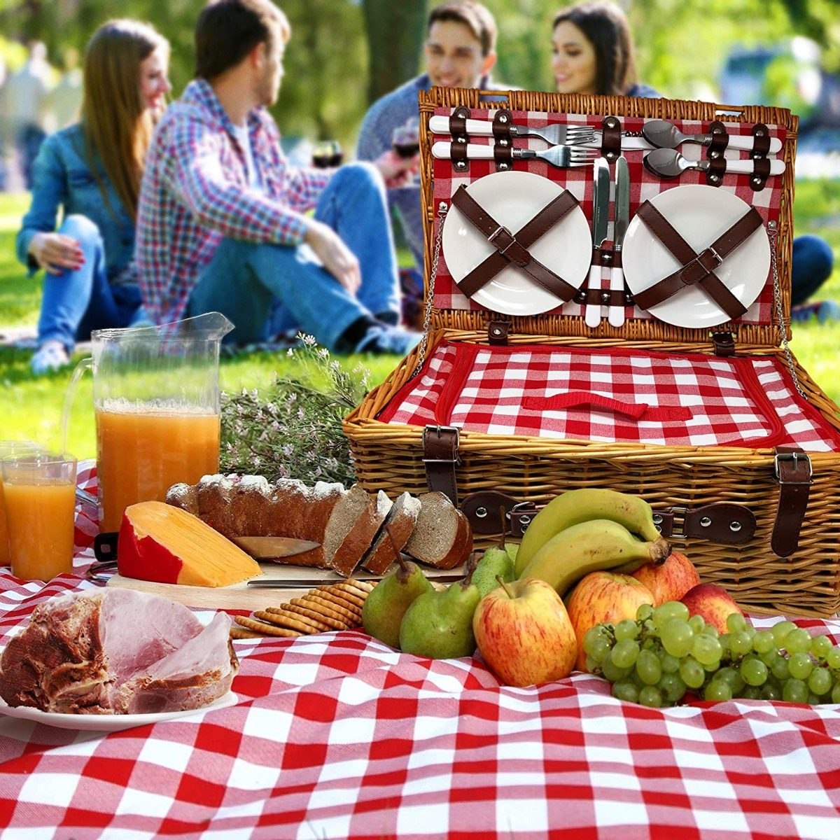 Canasta De Picnic Para 4 Personas Upgraded Mercado Libre