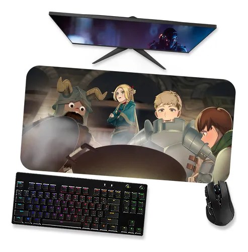 Mouse Pad Gamer Dungeon Meshi Party 3 80x40cm | MercadoLivre