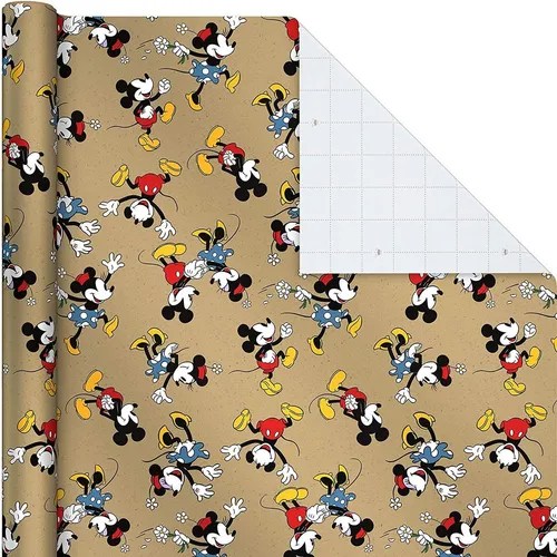 Hallmark Disney Mickey Mouse Wrapping Paper With Cut Lines O Envío gratis