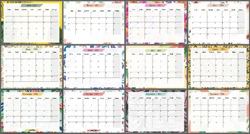 Almanaque Calendario 2021 Pdf Color Para Imprimir | Mercadolibre