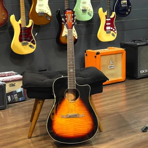 Violão Elétrico Folk Fender Hot Rod Tbucket 300ce Sunburst