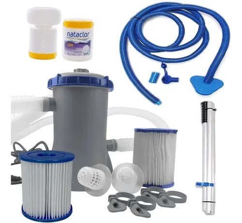 Bomba Pileta De Lona Filtro Con Barrefondo + Kit Completo ! | Ventas Web Compras A Un Click De Distancia