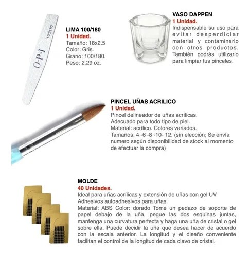 Kits de uñas escultóricas de monómeros de polímero acrílico de Cyp Store