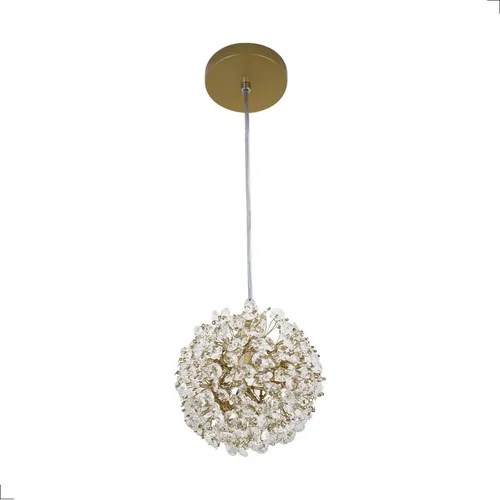 Luminária De Teto Pendente Metal Com Castanhas De Cristal Frete grátis