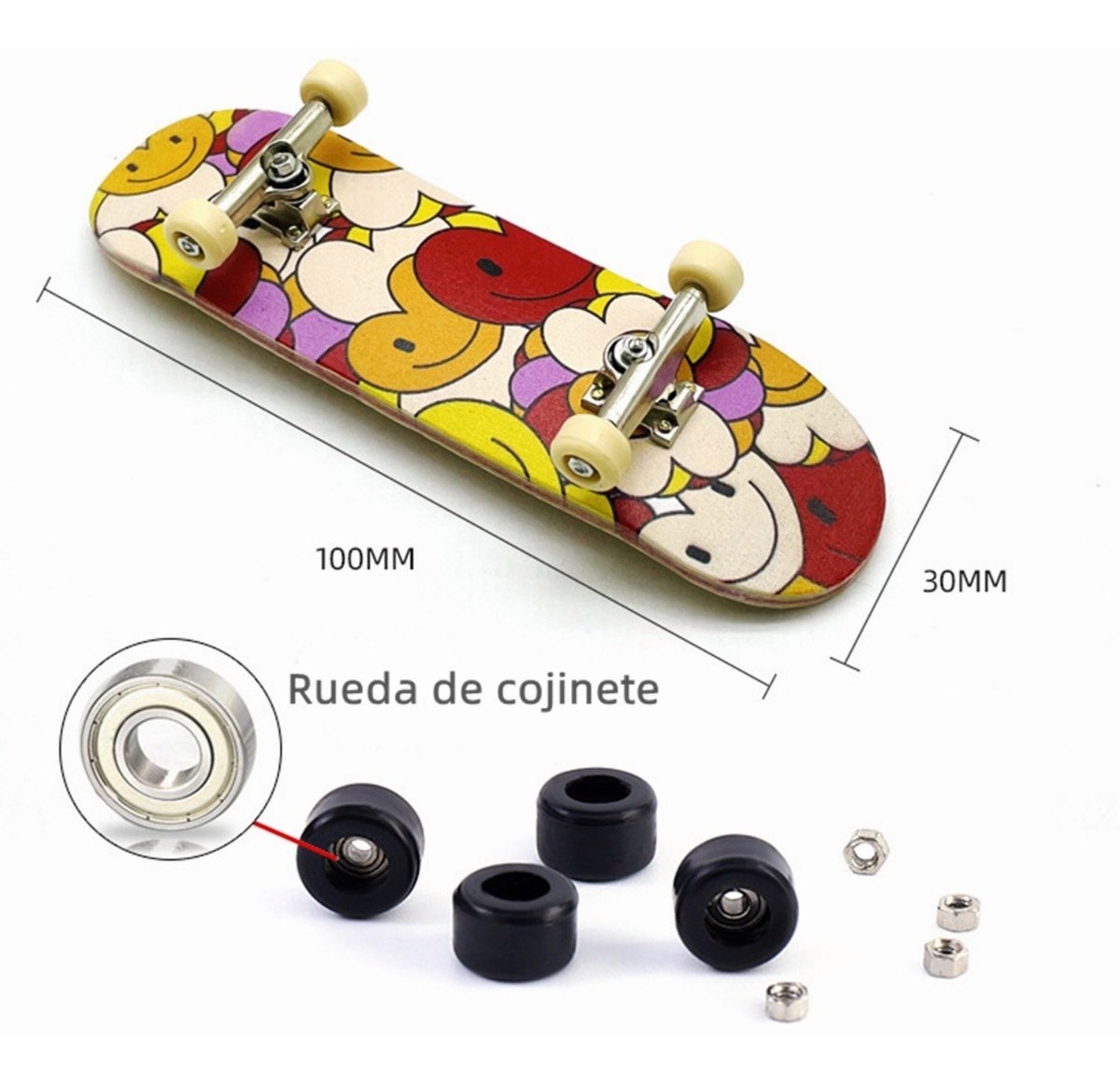 Finger Skateboard Profesional Arce Para Dedos 30mm Meses sin