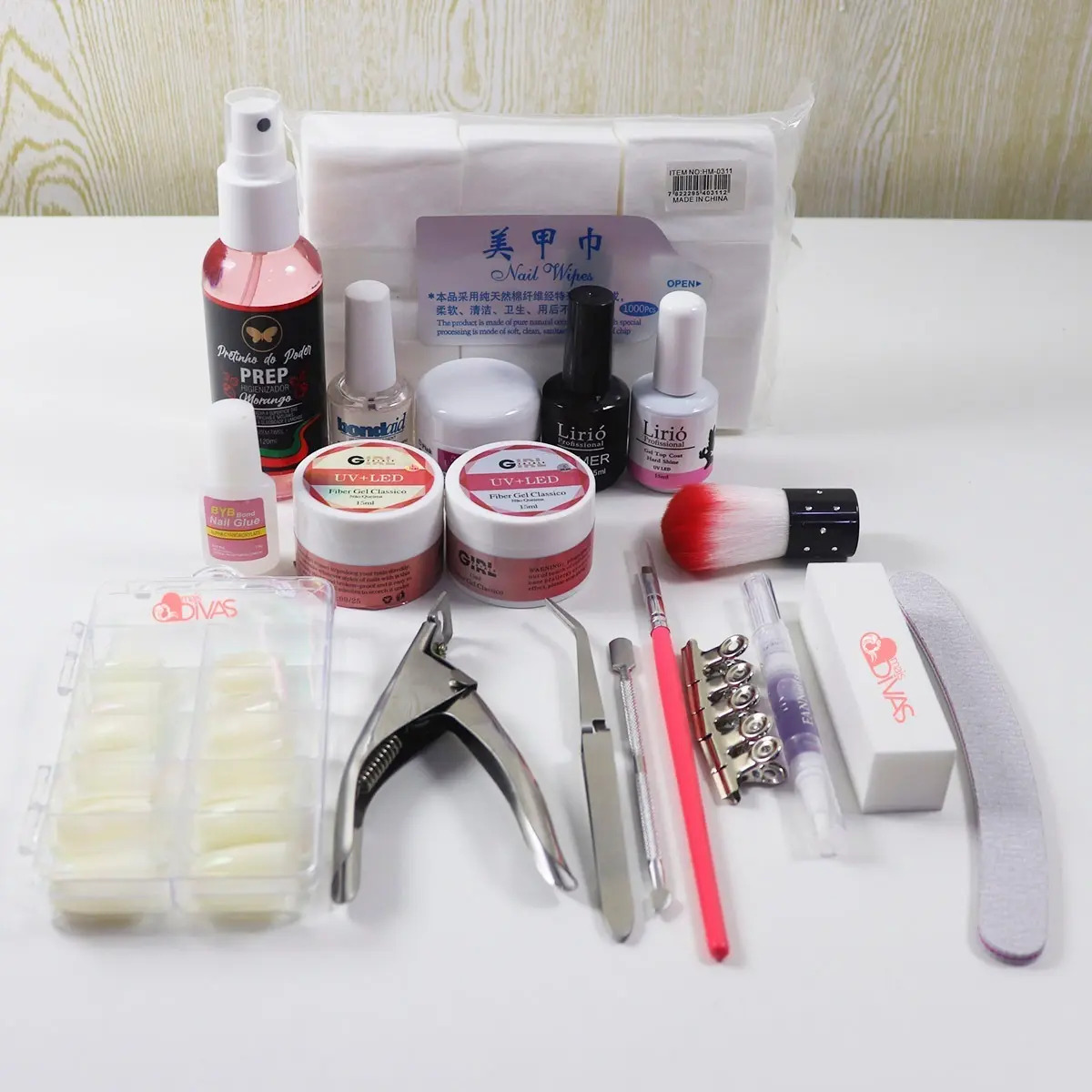 Kit De Unha Em Gel Acrigel Passo A Passo Alongamento+ Brinde Frete grátis