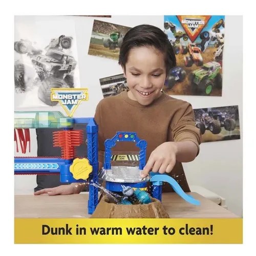 Monster Jam Megalodon Autolavado Monster Wash Cambia D Color en venta