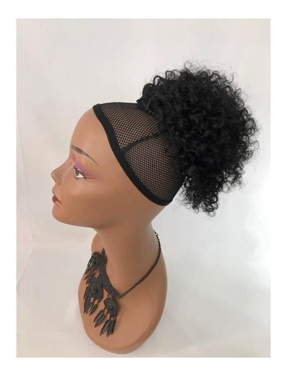 Aplique Coque Afro Puff Humano Cacheado Pronta Entrega Mercado Livre