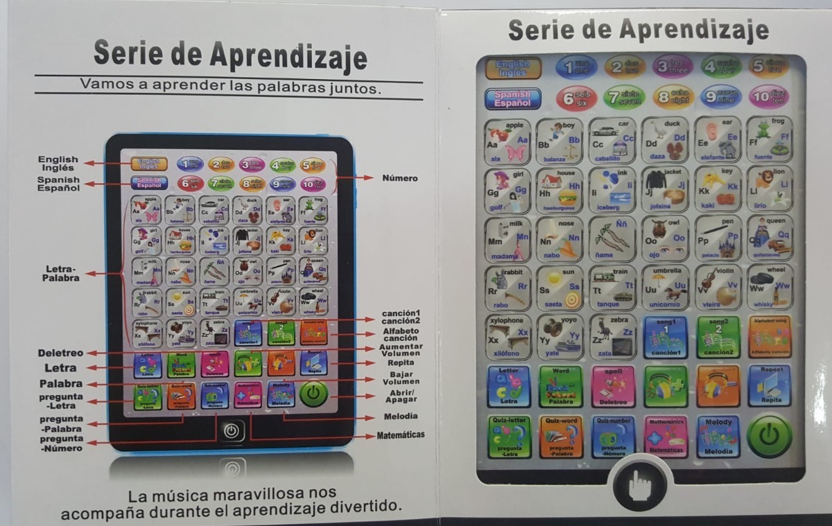 Tablet Serie De Aprendizaje 8 Infantil Español / Ingles Mercado Libre