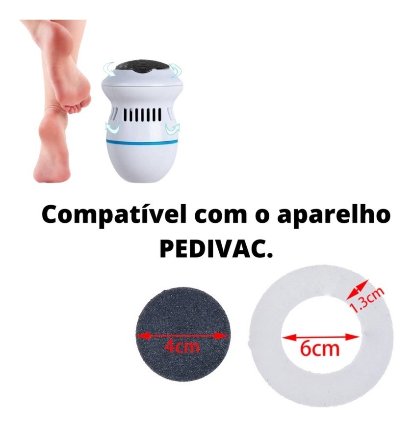 Refil Para Lixa Elétrica Pé Calosidades Pedicure Portátil Mercado Livre