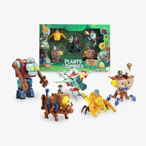 Robot Plants Vs Zombies Juguete 5 En 1 Articulable 30 Cm Cuotas sin