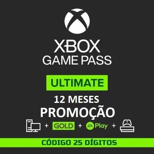 Xbox Game Pass Ultimate 12 Meses Códigos De 25 Dígitos Escorrega o Preço