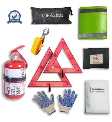 Kit De Seguridad Auto Premium Matafuegos 8 En 1 Vtv Reglamentario | Exting Norte