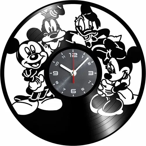 Reloj De Pared De Vinilo Con Ratones De Dibujos Animados Per MercadoLibre