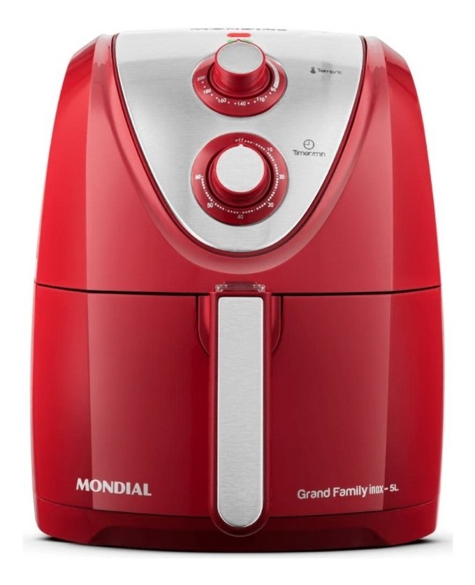 Fritadeira Air Fryer 5 Litros Vermelho Afn50ri Mondial 127 Mercado
